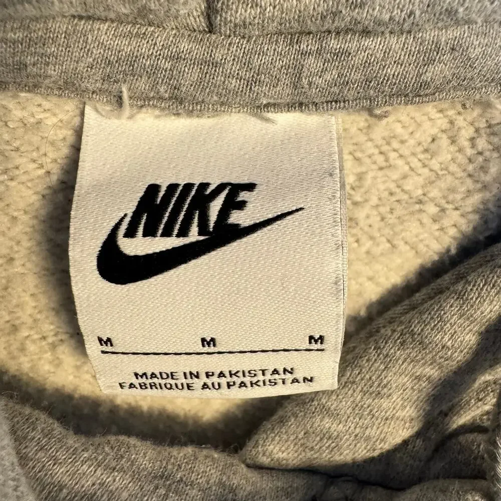 Vintage Y2K‎ Nike Center Swoosh Hoodie Gray Oversized Sweatshirt Men’s - Medium